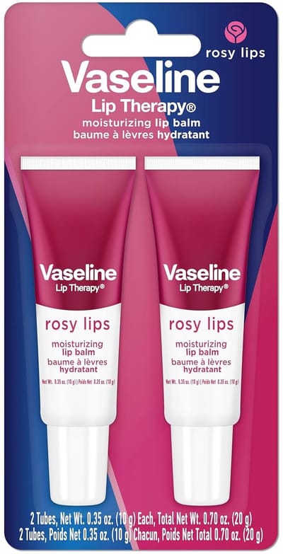 Vaseline Lip Therapy Rosy Lip Balm Twin Pack - Lippenbalsem, 20g
