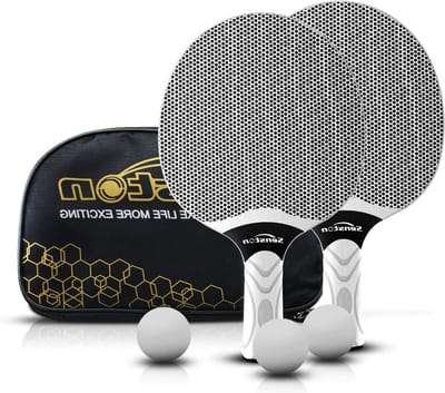 Professionele tafeltennisracketset - composiet rubberen pingpongpeddel met koffer