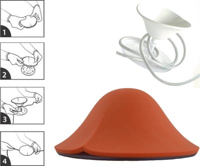Snoerwinder - Cable Kiss - Terracotta Oranje - Flexibel kunststof - Ø13 cm x H 5,5 cm