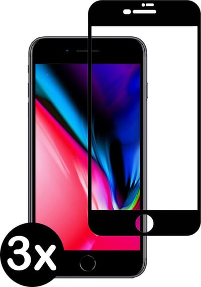 Screenprotector Geschikt voor iPhone 6 Plus Screenprotector Glas Gehard Tempered Glass Full Cover - Screenprotector Geschikt voor iPhone 6 Plus Screen Protector Screen Cover - 3 PACK