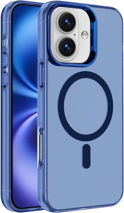 Magnetische hoes Geschikt voor: iPhone 16 Plus - Compatibel met Magsafe - Slank, dun, schokbestendig hoesje - Blauw