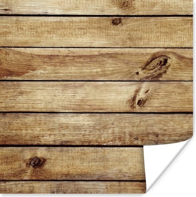 Poster Hout - Planken - Structuur - 100x100 cm XXL