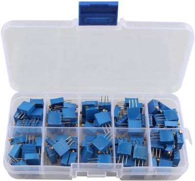 Dailygoody - 100 Multiturn Trimmer Potentiometer Set - Variabele