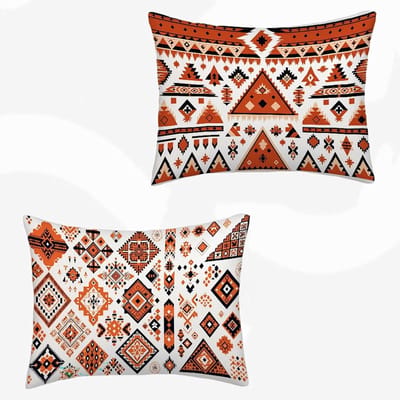 Kussenhoes Set - Decoratief Sierkussen - Buiten Decoratie - Waterdicht Linnen - 40 x 75 cm - Roestbruin