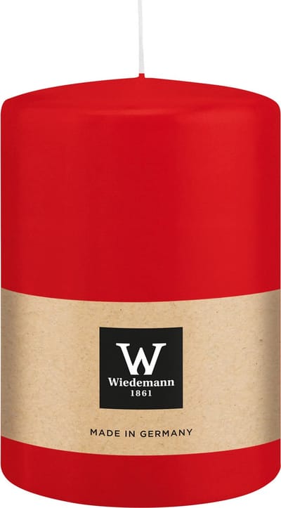 Wiedemann Cilinderkaars/stompkaars groot - rood - 15 x 10 cm - 113 branduren - zuilkaarsen