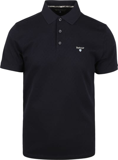 Barbour Polo Sutton Tailored Donkerblauw (navy) - Maat M - Heren