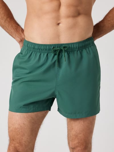 Björn Borg Solid Zwembroek Heren Zwemshort Mannen - Korter Model - 100% Gerecycled Polyester - Mallard Groen - Maat L