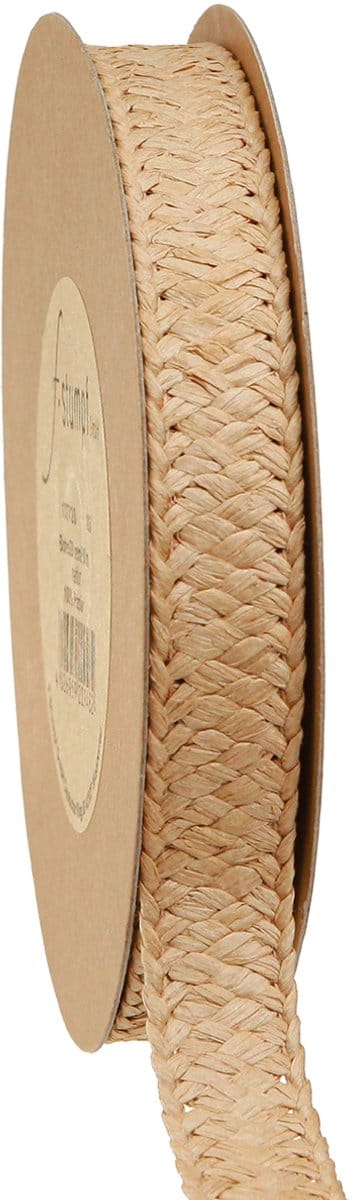 Cadeaulint papier gevlochten natuurlijk papier lint 20mm 10m