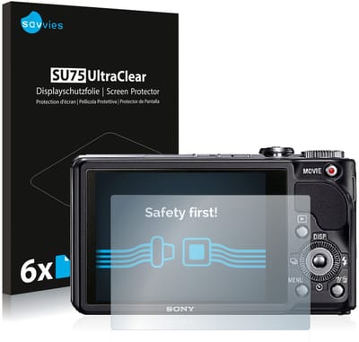 Savvies - Screenprotector voor Sony Cyber-Shot DSC-HX9V - Folie Beschermfolie transparant 6 Stuks