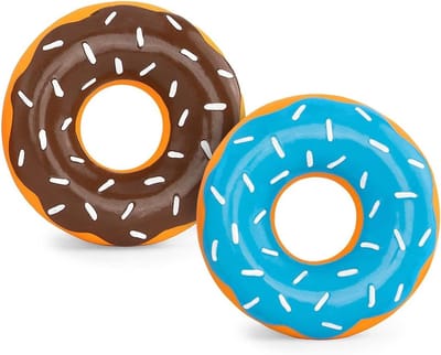 Honden Speelgoed Donuts - Kauw Speeltjes - Interactief Spelen - Set van 3 stuks - Mini Formaat - Multikleur