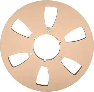 Opneemspoel Leeg - Spoelband Adapter - Audio Opnames - 6 Gaten Universeel - 105 Inch - Goud