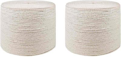 Jute Touw - Natuurlijk touw - Ambachtelijk Gebruik - 100% Tossa Jute - 2 cm dik - Wit