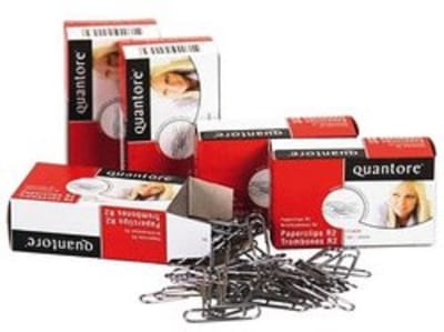 Quantore - 100 paperclips rond 30mm  - 2 doosjes