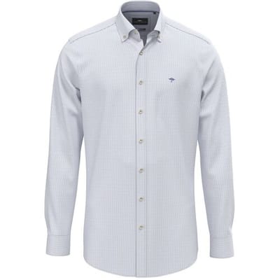 Fynch-Hatton Overhemd Fine Oxford Stripe Button-Down Crystal Blue / male