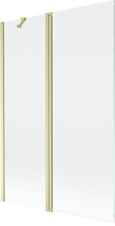 Mexen Mist douchewand 2-delig 120 x 150 , transparant, geborsteld goud - 8A9-120-011-55-00