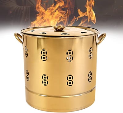 Verbrandingsoven - Brandvat Tuinkachel - Afval Verbranden - Roestvrij Staal - XXL 61x62 cm - Zilver