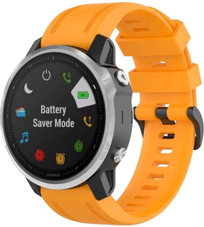 Siliconen sport bandje geschikt voor Garmin Fenix 9 (43mm) / 9 Pro (43mm) 8 - 43mm / Fenix 7s (Pro - Solar - Sapphire Solar) / Fenix 6s (Pro - Sapphire) / Fenix 5s (Plus - Sapphire) / Epix Pro (Gen 2) 42mm / Instinct 2s - E - Oranje