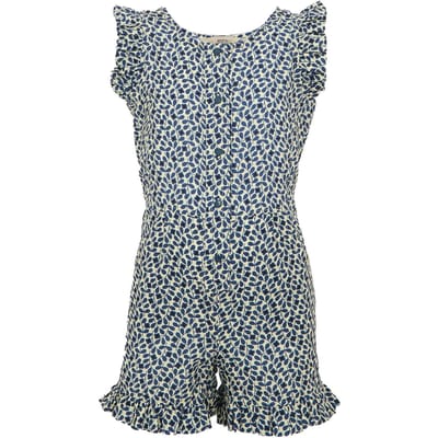 Regatta Meisjes Orla Kiely Jasmine Bloemen Playsuit (Blauw)