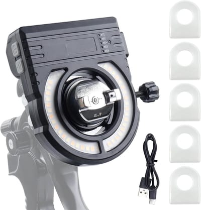 Oplaadbare Spuitpistool Verlichting met 2700K-6500K LED Lichten en Universele Bevestiging voor Diverse Spuitmond Diameters