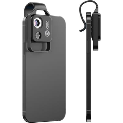 Objectif de microscope numérique professionnel 200X Lampe à lumière guide LED mobile Micro Objectif SuperMacro de poche pour téléphones iPhone Samsung
