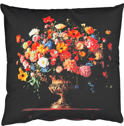 Sierkussens - Kussentjes Woonkamer - 50x50 cm - Goud - Bloemen - Kleuren - Vaas