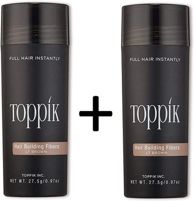 2x Toppik Hair Building Fibers Large 27,5 gram - Lichtbruin