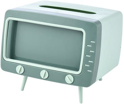 Tissuebox- retro TV-tissuehouder-mobiel houder-Verjaardags kado-schoen kado Sinterklaas-kado-Kerstman