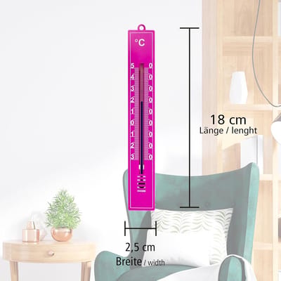 Set van 5 Analoge Buiten- en Binnenthermometers - Weerbestendig -30 tot 50 °C