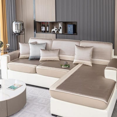 Coole IJszijde Elastische Bankhoes All-inclusive Combinatie Universele Luie Antislip Bankhoes Zomerhoes Doek 60*60cm