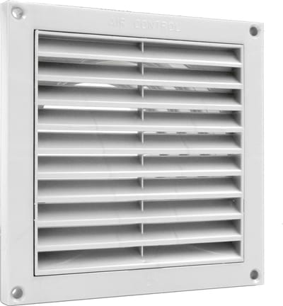 AIR CONTROL kunststof luchtrooster 165x165mm, kunststof zilver (n.21 / 12)
