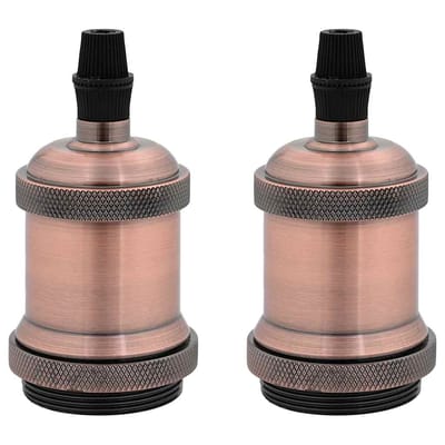 vidaXL Lamphouders 2 st rood brons E27