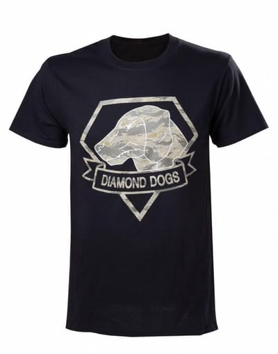 Metal Gear Solid V - Diamond Dogs Camo Logo Mannen T-shirt - Zwart - S