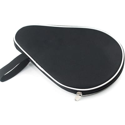 Racket Draagtas met Opbergvak voor Ballen Tafeltennisracket Etui Hoes Waterdichte Binnenvoering zwart