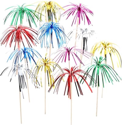 WiseGoods Luxe Set Vuurwerk Cocktailprikkers - Cocktail Prikkers - Feest Accessoires - Party Decoratie - Cocktails Maken - 100stk