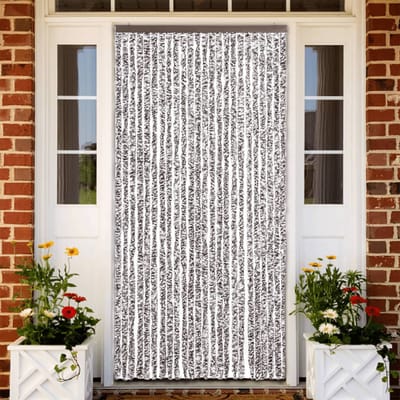 vidaXL - Vliegengordijn - 100x220 - cm - chenille - bruin - en - beige