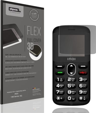 dipos FLEX – Matte Privacy Screenprotector geschikt voor INOI 148 Senior 4G | Volledige Schermbescherming | Case-Friendly