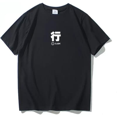 Zomer Nieuw Interessante Tekst T-shirt Korte Mouwen Student Puur Katoen Los Koppel Kleding Ronde Hals Halve Mouwen T-shirt 3XL black