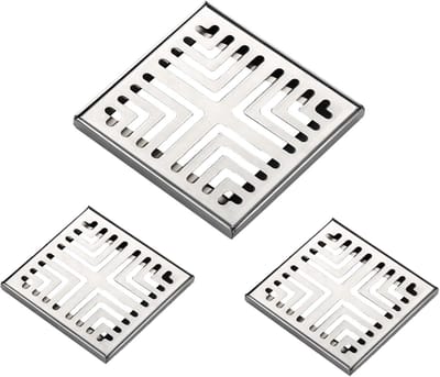 Vierkante Gootafdekkingen - Bladvangers RVS - Buitenafvoer Water - Roestvrij Staal 304 - 15x15cm - Metaal