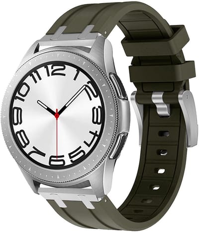 Stravo 20mm Smartwatch Bandje – Heavy Duty Liquid Siliconen Horlogeband – Geschikt Voor Samsung Galaxy Watch 7 (40 & 44mm) / 6 (Classic) / 5 (Pro) / 4 (Classic) / 3 41mm / 42mm / Active 2 / FE / Gear Sport – Groen