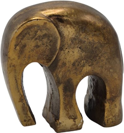 Urnenspecialist® - Urn Olifant - Olifantje - Mini Urn - Asbus - Antiek Goud - Gold - 200ML