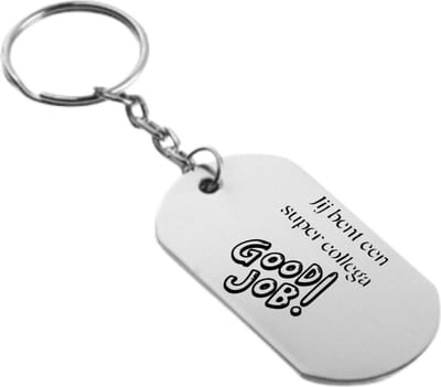 Akyol - Jij bent een super collega sleutelhanger cadeau - Collega cadeau - School - Bedankje - Afscheidscadeau - Bedank cadeau - Afscheidscadeau school - Gegrafeerd - Gegraveerde sleutelhanger