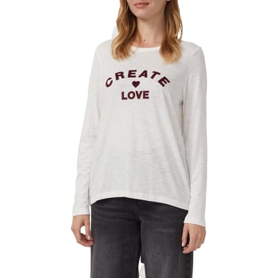 s.Oliver T-shirts Offwhite Größe: 34 | Hemden Outlet | Damen | Weiß