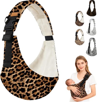 Babydrager - Kinderdrager - Onderweg met baby - Verstelbaar ontwerp - Tot 20 kg - Luipaardprint