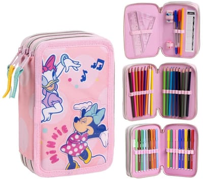 Disney Minnie Music etui met benodigdheden, 3 lagen