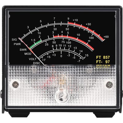Mini SWR-vermogensmeter Externe meterwijzer Wattmeter Ontvangstdisplay Meter Compatibel met YAESU zwart