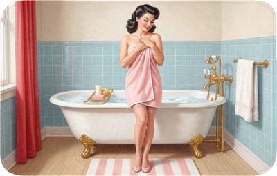 WC mat 80x50 cm - Antislip - Badkamer - Vrouw - Roze - Toiletmat - Vloermat - Douchemat - Toilet tapijt - Toiletmatten