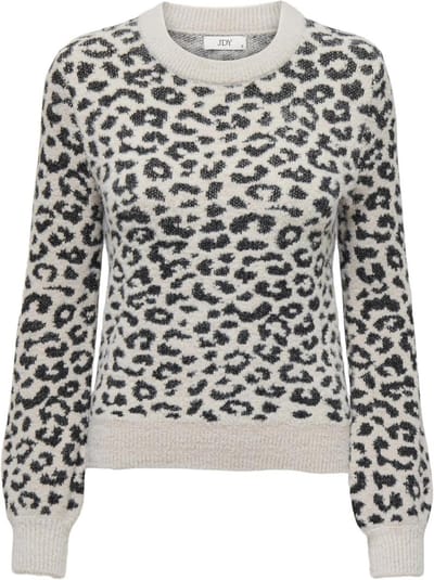 Dames Gebreide Trui met Animal Print - Lange Mouwen