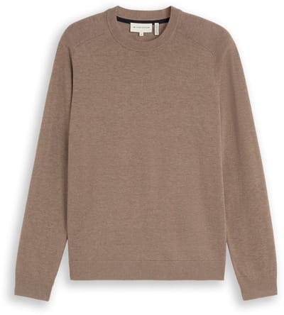 Tom Tailor - Gebreide trui met zijde - Maat XXL - Driftwood Taupe