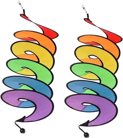 Regenboog Windspinners - Wind Twisters Ophanging - Tuin Decoratie - Spiraalvormig Ontwerp - 145 cm - Kleurrijk