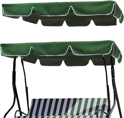Schommelbank Dak - Vervangend Dak - Buiten Ontspannen - Waterdicht Weerbestendig - 190x132 cm - Leger Groen